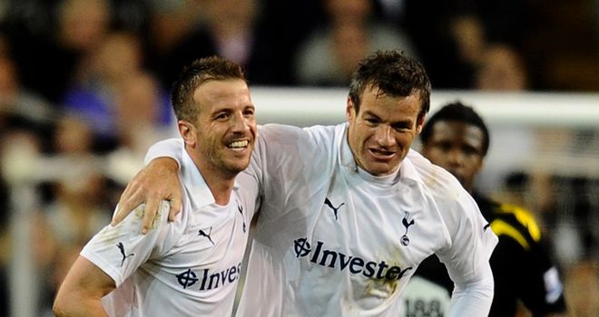 Rafael van der Vaart (left): Delighted to be heading to Wembley with Tottenham
