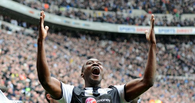Shola Ameobi: The Newcastle striker scored against Sunderland on Sunday and is targetting Europe