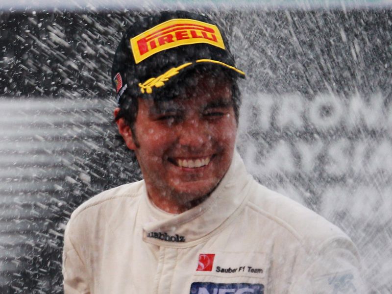 Sergio Perez was right in the hunt for victory