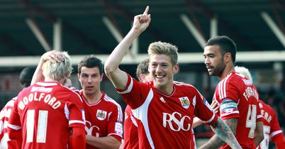 Stead: Celebrates City's second goal