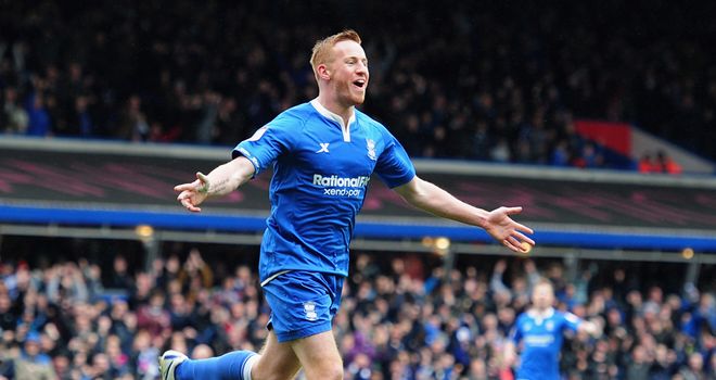 Rooney: Celebrates his goal for City