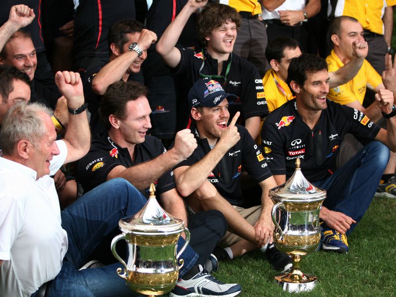 Red Bull celebrate