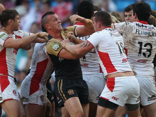 It all went off in the second half of Saints v Wigan