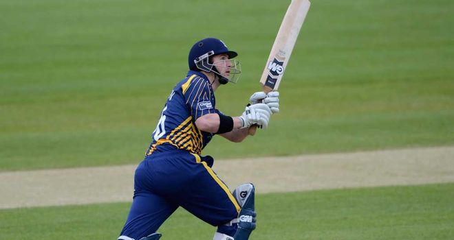 Mark Stoneman: hit 18 fours and a six in his unbeaten hundred for the hosts