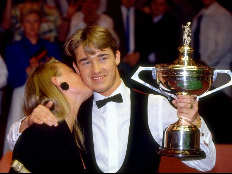 Stephen Hendry with his 1992 world title