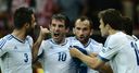 Karagounis: Celebrates his winner
