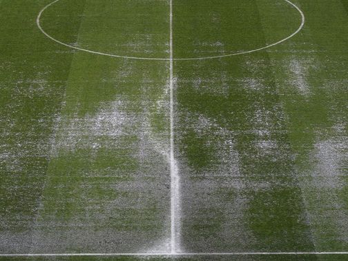 Bramall Lane: Waterlogged pitch