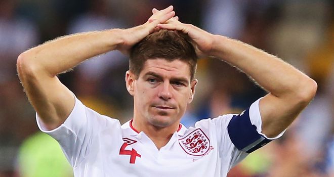 Steven Gerrard: England captain watches his team-mates miss crucial spot-kicks against Italy