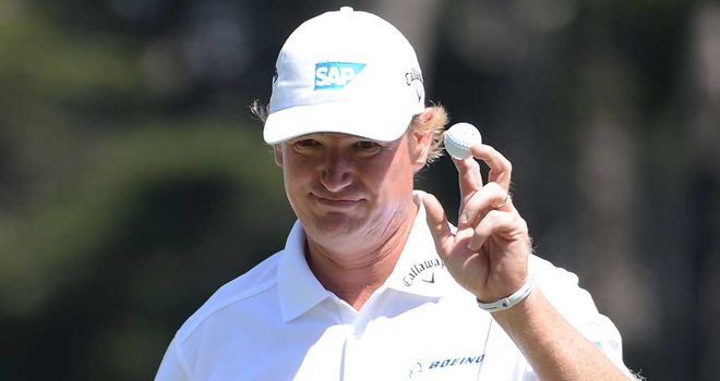 Ernie Els: Chipped in for eagle at 17