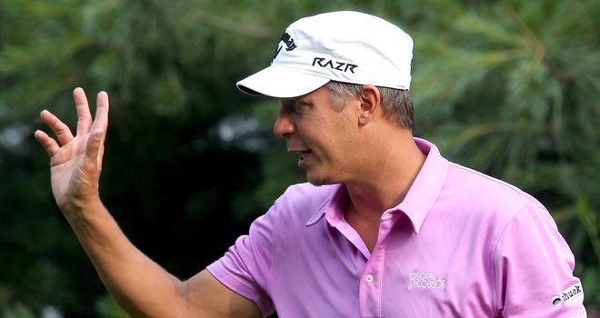 Fredrik Jacobson: Leads the way at the Travelers Championship