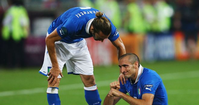 Giorgio Chiellini: Italy defender will miss the Euro 2012 quarter-final against England with a thigh injury