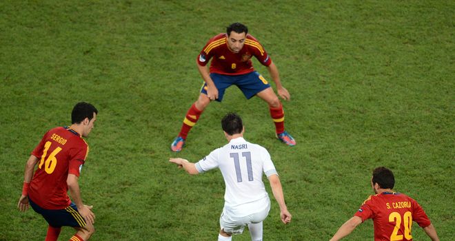 Samir Nasri: France midfielder was in a foul mood after Euro 2012 defeat by Spain