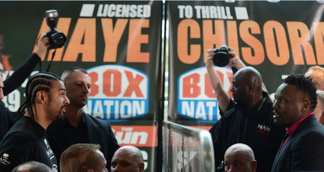 Haye (left) and Chisora: both are ready to settle the score in the ring on July 14