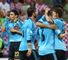 Spain celebrate Jesus Navas' winning goal against Croatia
