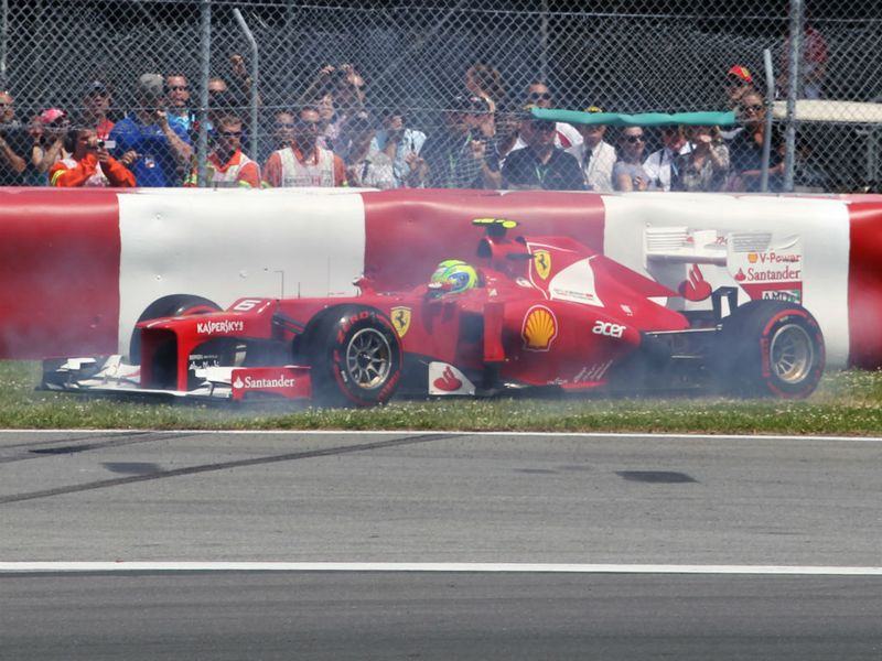 Massa goes for a spin
