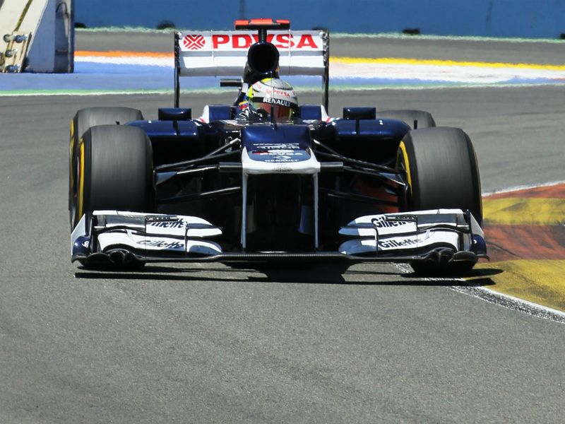 Pastor Maldonado and Lewis Hamilton came together