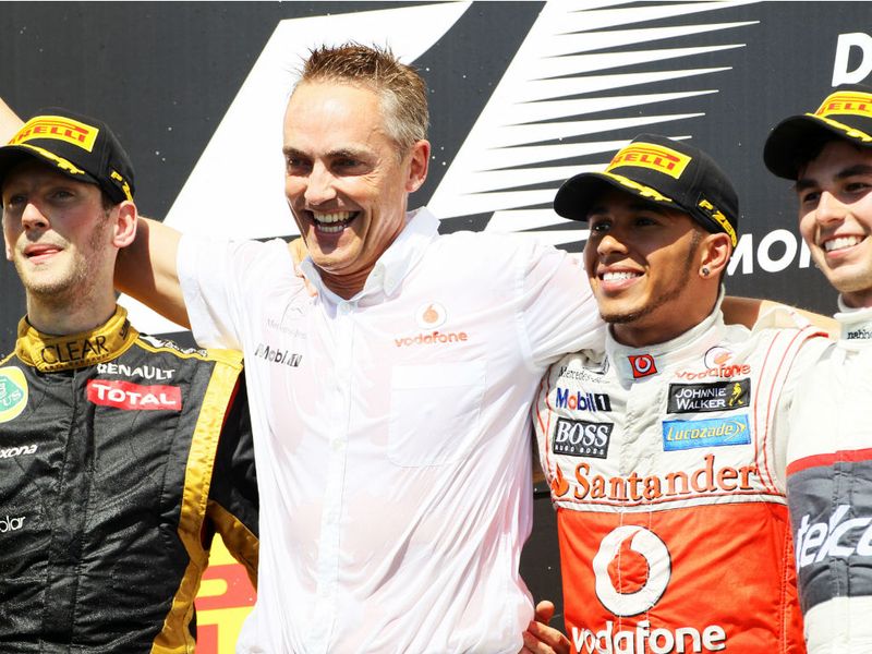 The podium celebrations