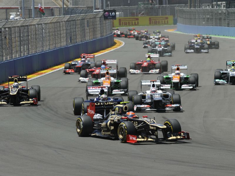 The race start