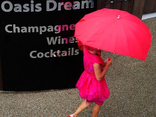The rain did not relent at Newmarket