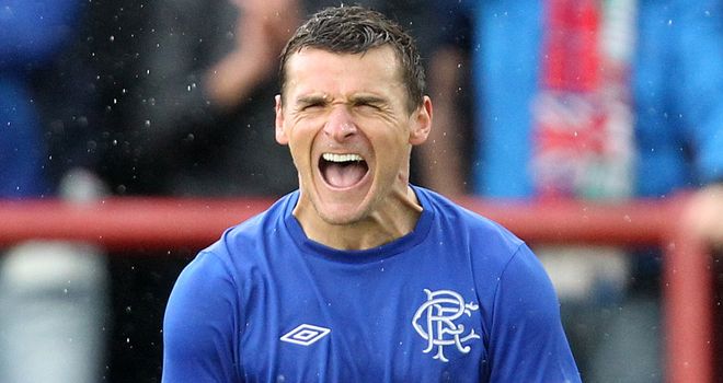 Lee McCulloch: Rangers midfielder celebrates after scoring the extra-time winner against Brechin