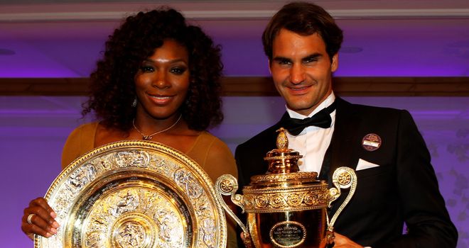 Champions: Serena Williams and Roger Federer won the Wimbledon singles titles in 2012