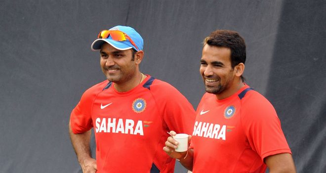 Virender Sehwag (left) and Zaheer Khan: experienced duo return for India's tour to Sri Lanka