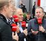 Martin and the Sky Sports F1 team in the Silverstone paddock