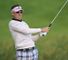 Ian Poulter in action during the second round of the French Open at Le Golf National