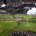 The stage is set inside the stadium for the spectacular ceremony, the brainchild of Oscar winning director Danny Boyle