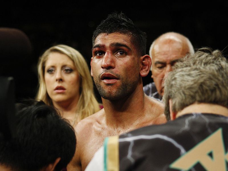 Amir is left bemused after suffering the third defeat of his career