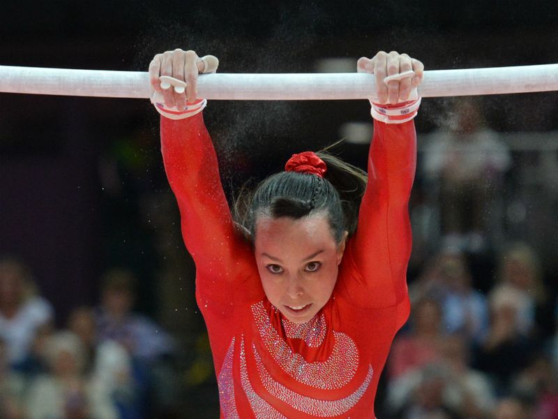 British veteran Beth Tweddle prepares to take to her favourite apparatus, the Uneven Bars...