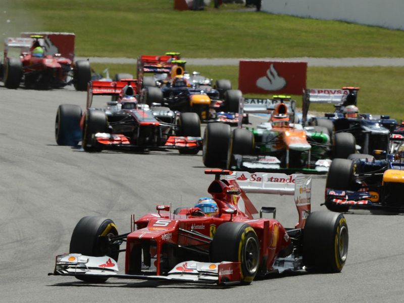 Alonso led from pole