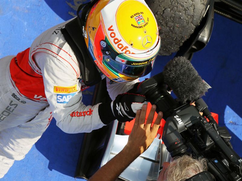 Hamilton gives the viewers a close up