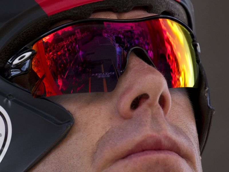 Cadel Evans had looked calm on the start ramp...