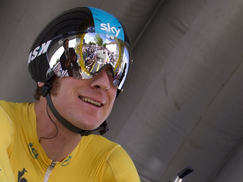 Wiggins was the final rider to start...