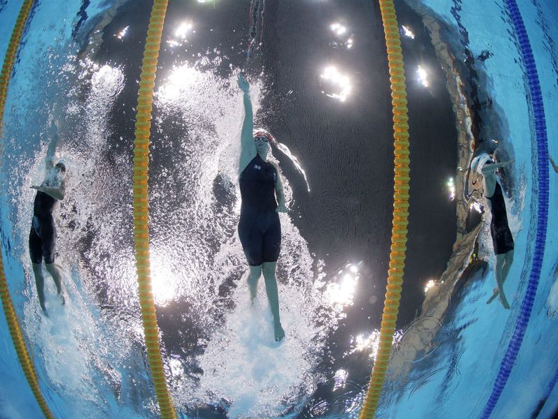 British hope and Beijing hero Rebecca Adlington competes in the Women's 400m freestyle...