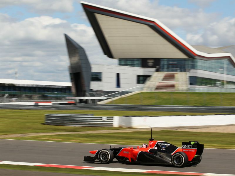 Max Chilton rounds Silverstone's final corner