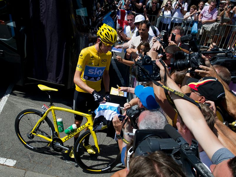 No prizes for guessing who was the centre of attention before the start...