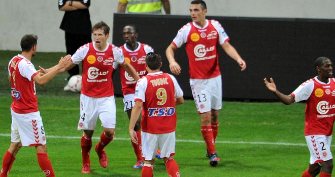 Reims celebrate their winner