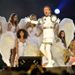 Eric Idle steals the show as he sings "Always Look on the Bright Side of Life"