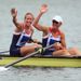 Helen Glover and Heather Stanning became Team GB's first gold medal winners in the women's pair at Dorney Lake.