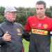 Sir Alex Ferguson briefed his new signing.