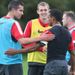 Van Persie met his new team-mates.