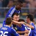 Dynamo Kiev celebrate Taras Mykhalyk's first-half equaliser for the visitors at Borussia Park Stadium, which paved the way for a 3-1 win.