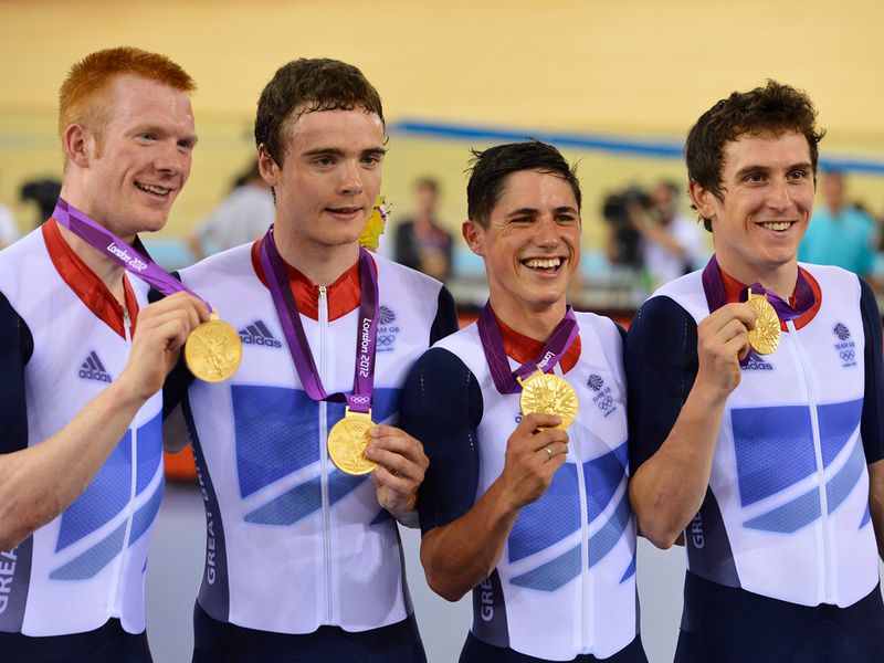 There was team pursuit glory for Ed Clancy, Geraint Thomas, Steven Burke and Peter Kennaugh