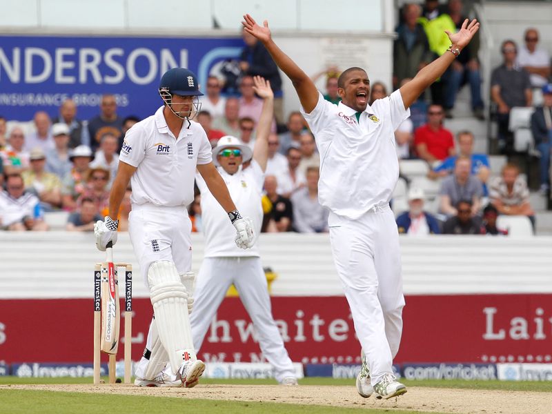 Vernon Philander removed Alastair Cook lbw early in the day.