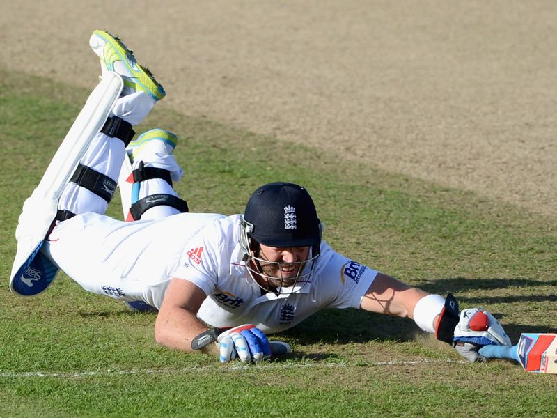 Matt Prior was run out and England's hopes faded with his exit.