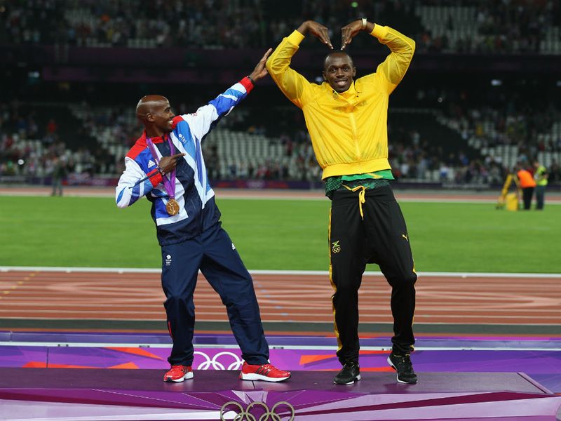 The Medal Ceremony brings the track events at this years games to a close as two of Athletics' biggest names celebrate together