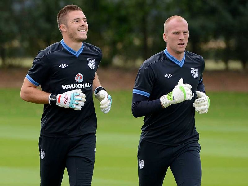Jack Butland and John Ruddy go for a quick jog.