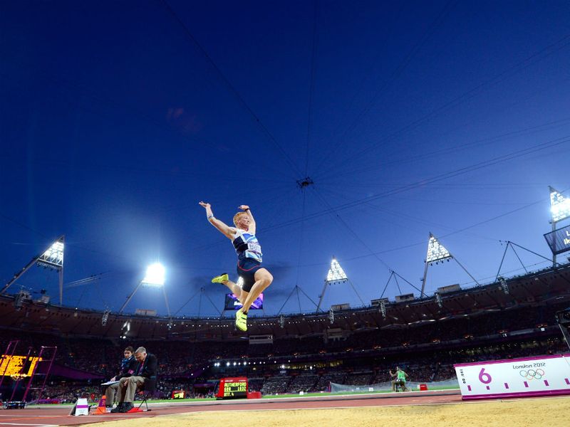 Moments later Greg Rutherford claimed long jump glory